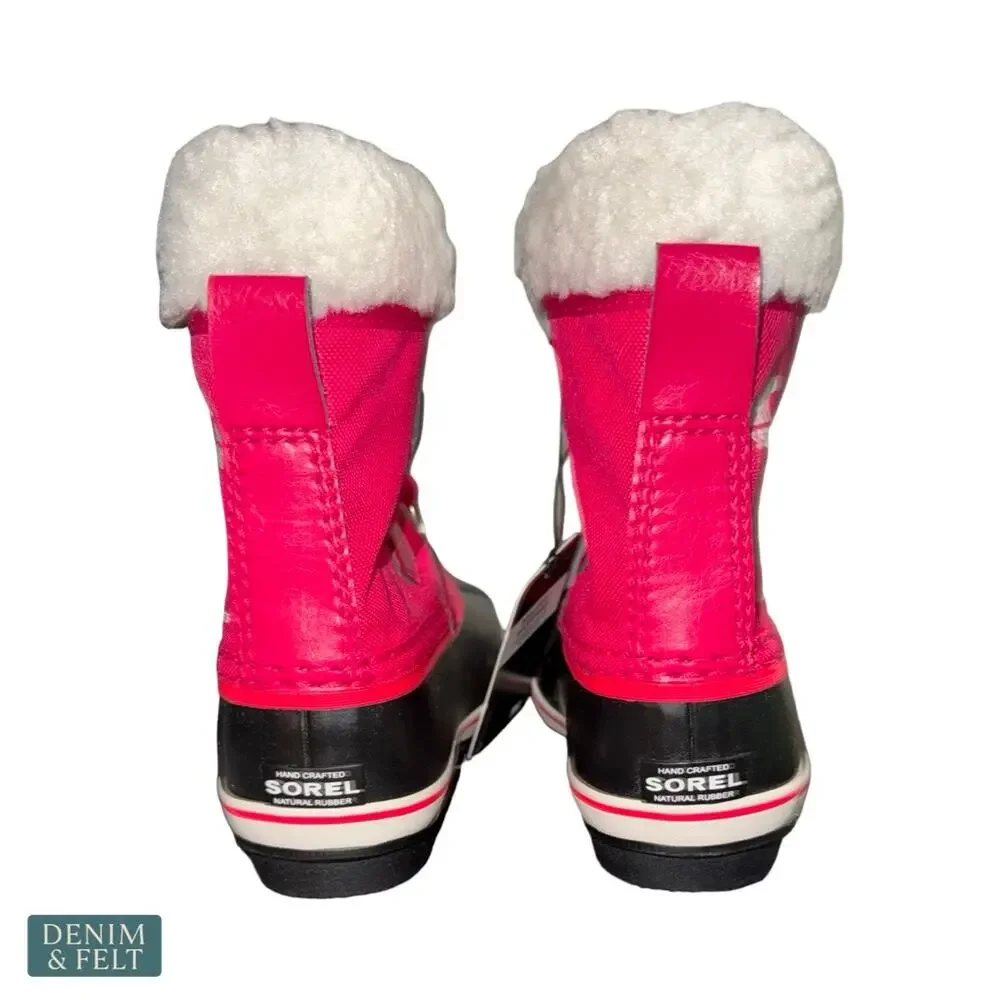 NEW Sorel Yoot Pac Nylon Snow Boots Kids Waterproof Insulated Winter Pink Size 9